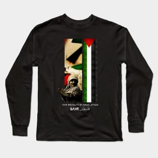 Save Palestine - free palestine Long Sleeve T-Shirt